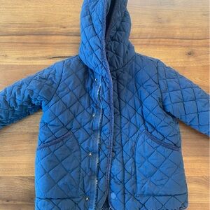 Zara, kids, navy winter coat. Size 2-3